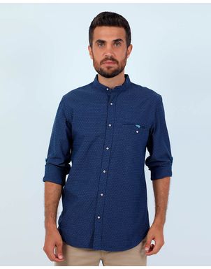 camisa azul hombre