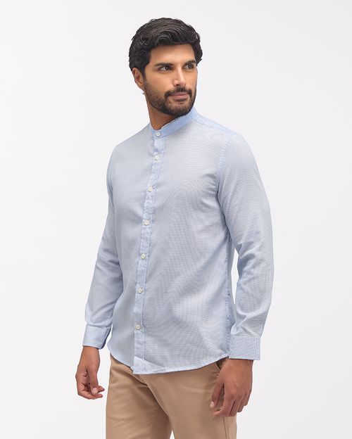 Camisa-Hombre-Franco-Azul-Oxford-M