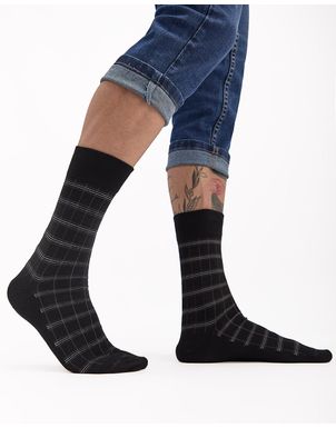 Calcetines-Pack-x-2-Hombre-Formal-Azul-Indigo-Negro-U