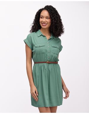 Vestido-Mujer-Indira-Solid-Verde-Pad-S