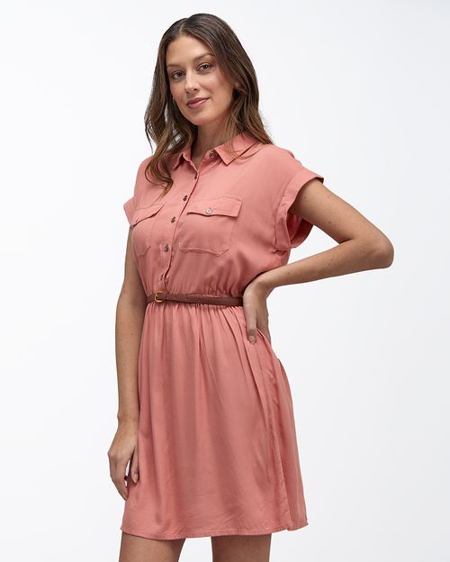 Vestido-Mujer-Indira-Solid-Rosado-Vintage-S