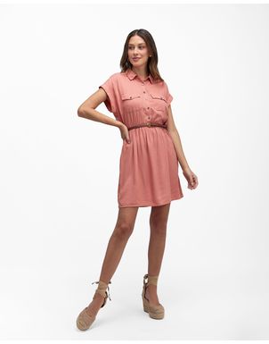 Vestido-Mujer-Indira-Solid-Rosado-Vintage-S