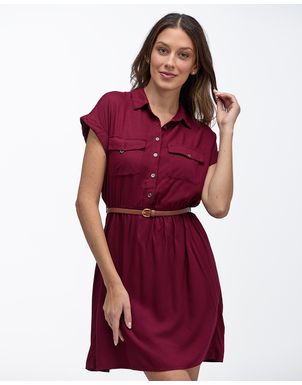 Vestido-Mujer-Indira-Solid-Borgoña-S