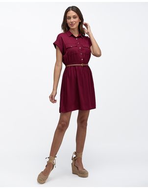 Vestido-Mujer-Indira-Solid-Borgoña-S