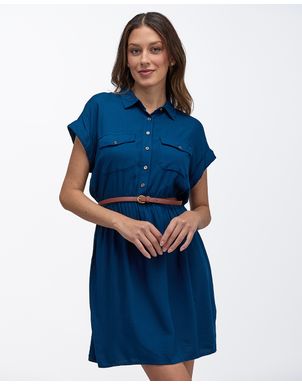 Vestido-Mujer-Indira-Solid-Azul-Suzo-S