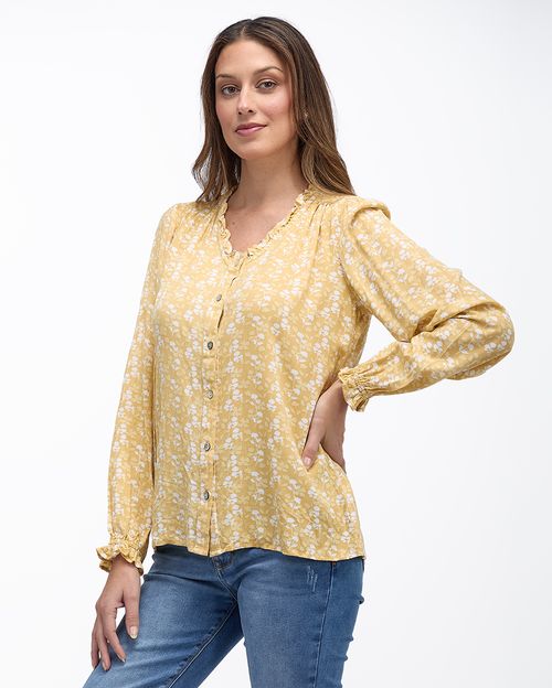 Blusa-Mujer-Agatha-Print-Beige-Crema-S