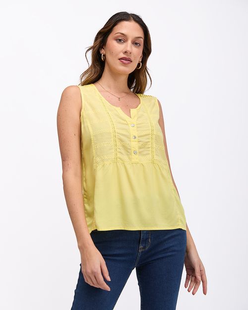 Blusa-Mujer-Maribel-Solid-Amarillo-Queen-S