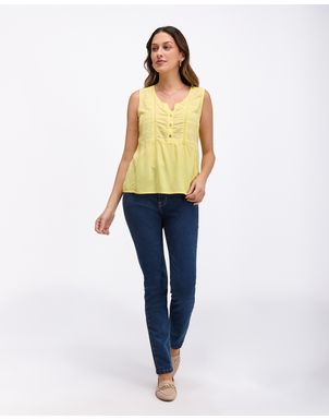 Blusa-Mujer-Maribel-Solid-Amarillo-Queen-S