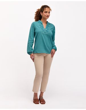 Blusa-Mujer-Teo-Turquesa-Peacock-S