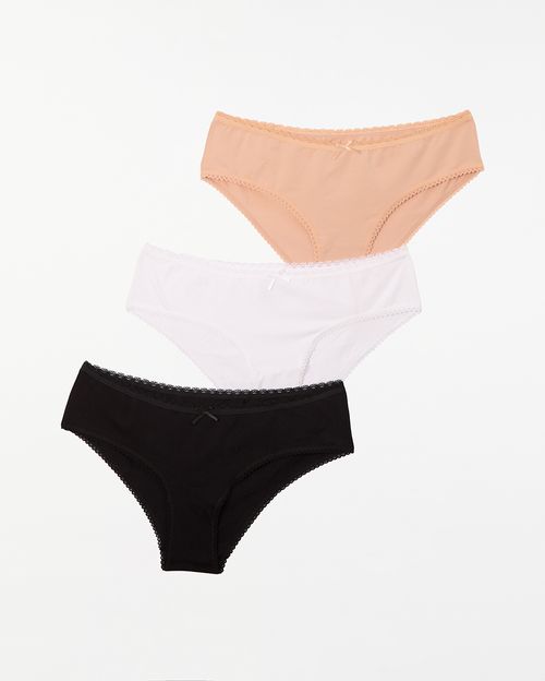 Cachetero-Pack-x-3-Mujer-New-Kalena-Sol-Negro-Blanco-Beige-S
