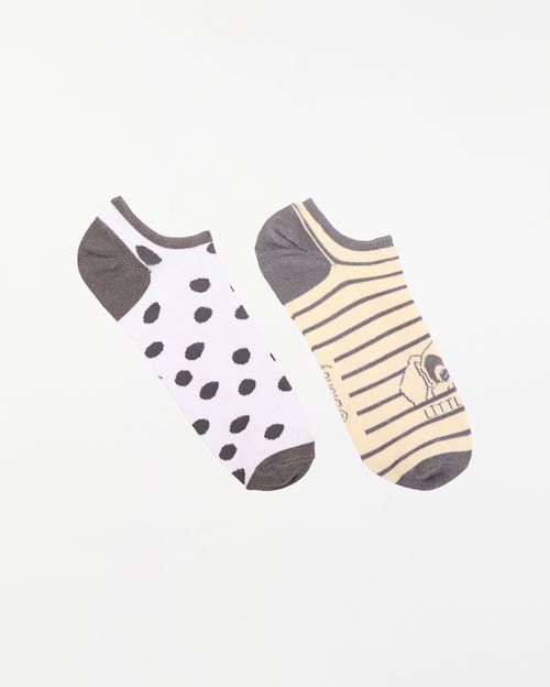 Calcetines-Pack-X-2-Mujer-Olivia-Blanco-Beige-U