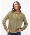 Blusa-Mujer-Blanca-Verde-Olivo-S