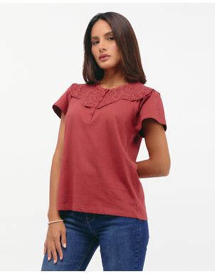 Polo-Mujer-Flora-Ladrillo-S