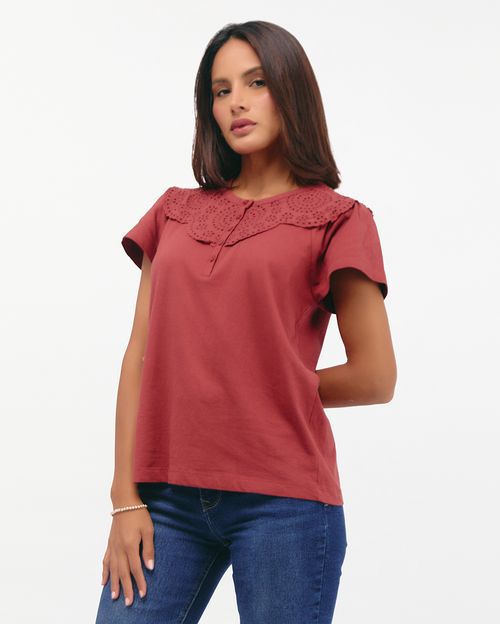 Polo-Mujer-Flora-Ladrillo-S
