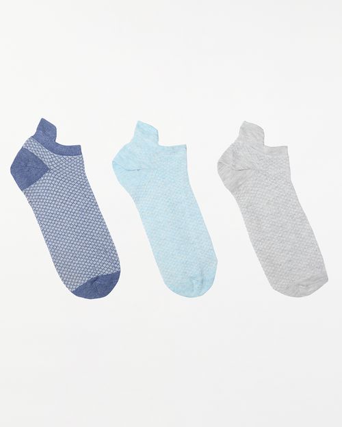 Calcetines-Pack-X-3-Mujer-Brianna-Melange-Indigo-Azul-U