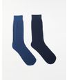 Calcetines-Pack-X-2-Hombre-Formal-Azul-Nautico-U