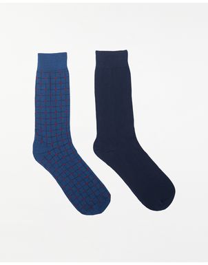 Calcetines-Pack-X-2-Hombre-Formal-Azul-Nautico-U