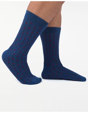 Calcetines-Pack-X-2-Hombre-Formal-Azul-Nautico-U
