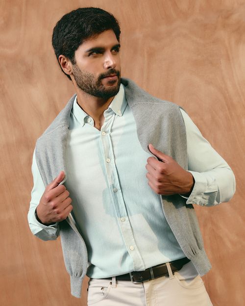 Camisa-Hombre-Yzmael-Verde-Pastel-M