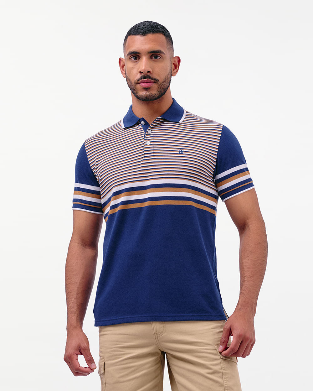Polo Cuello Camisa Hombre Saylor Azul Atlántico
