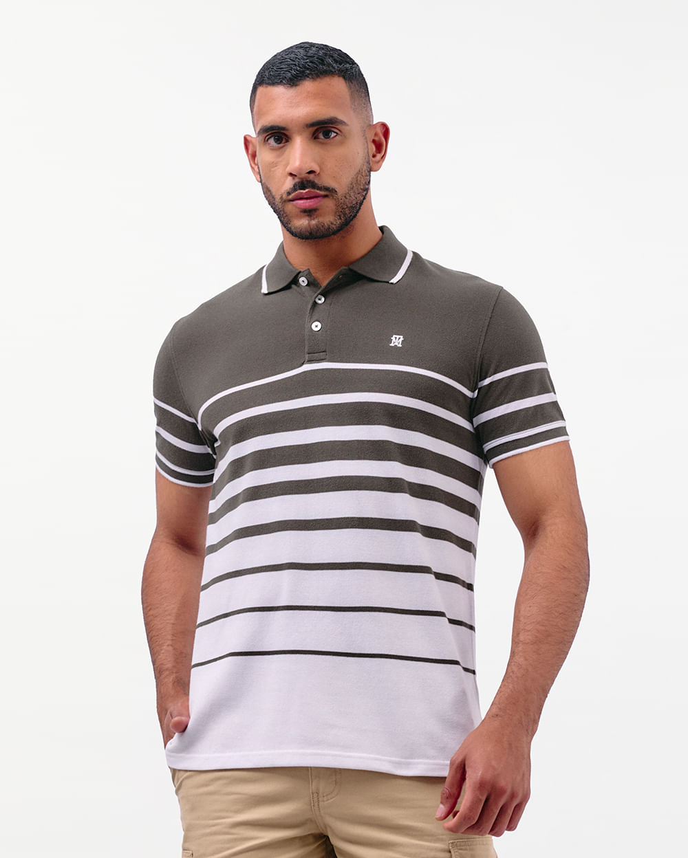 Polo Cuello Camisa Hombre Saylor Verde Forestal