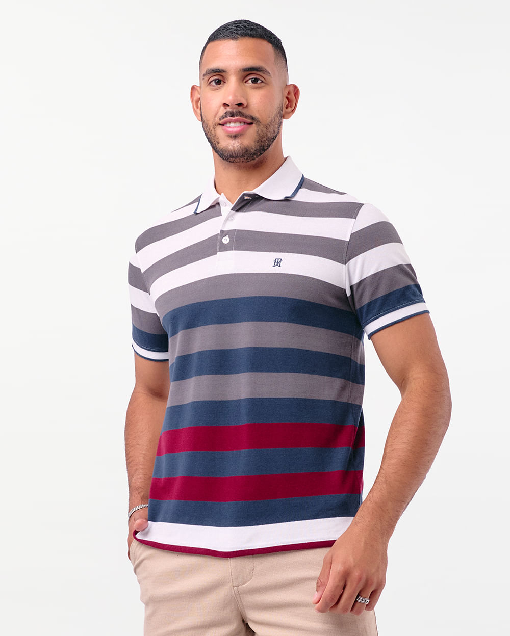 Polo Cuello Camisa Hombre Saylor Plomo