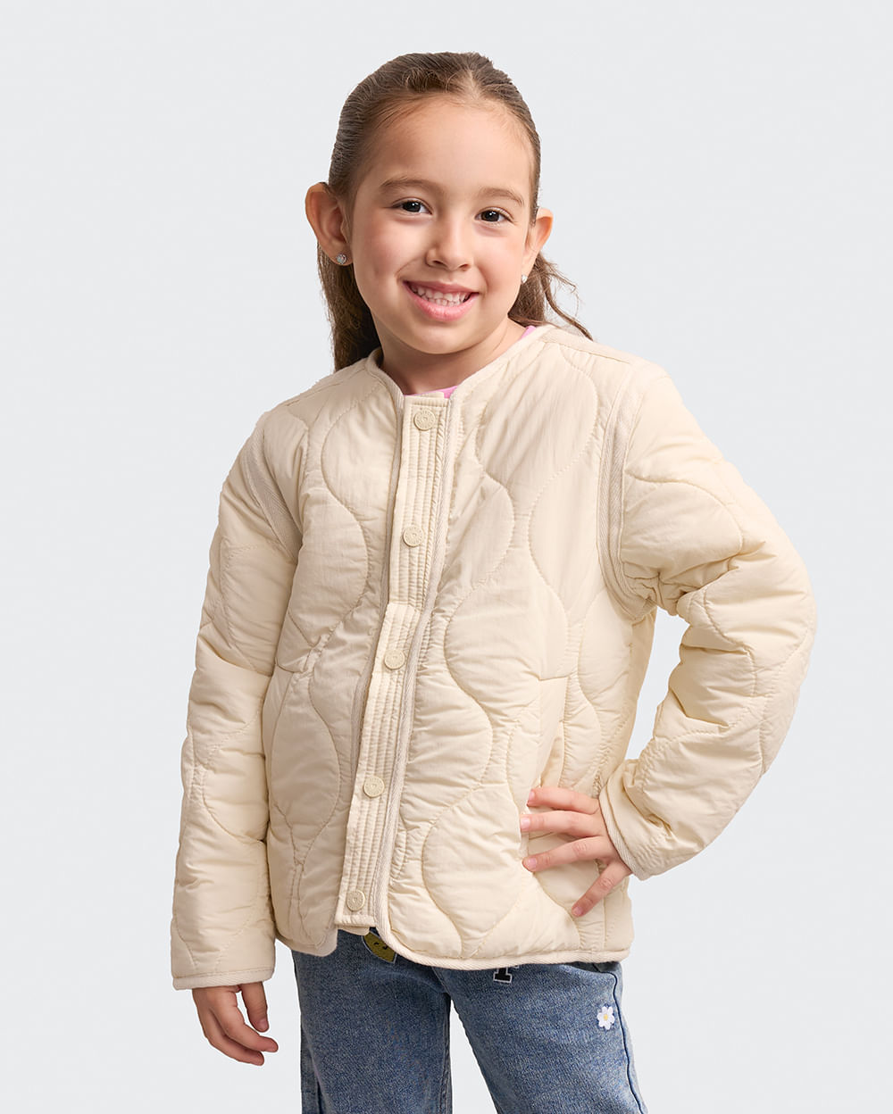 Casaca Niña Cici Crema Pastel