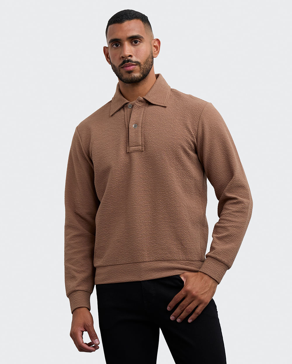 Polera Hombre Aaron Marron Cocoa